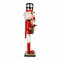 Kurt Adler 15-Inch Red, White and Black Nutcracker with Gift Box and Wreath